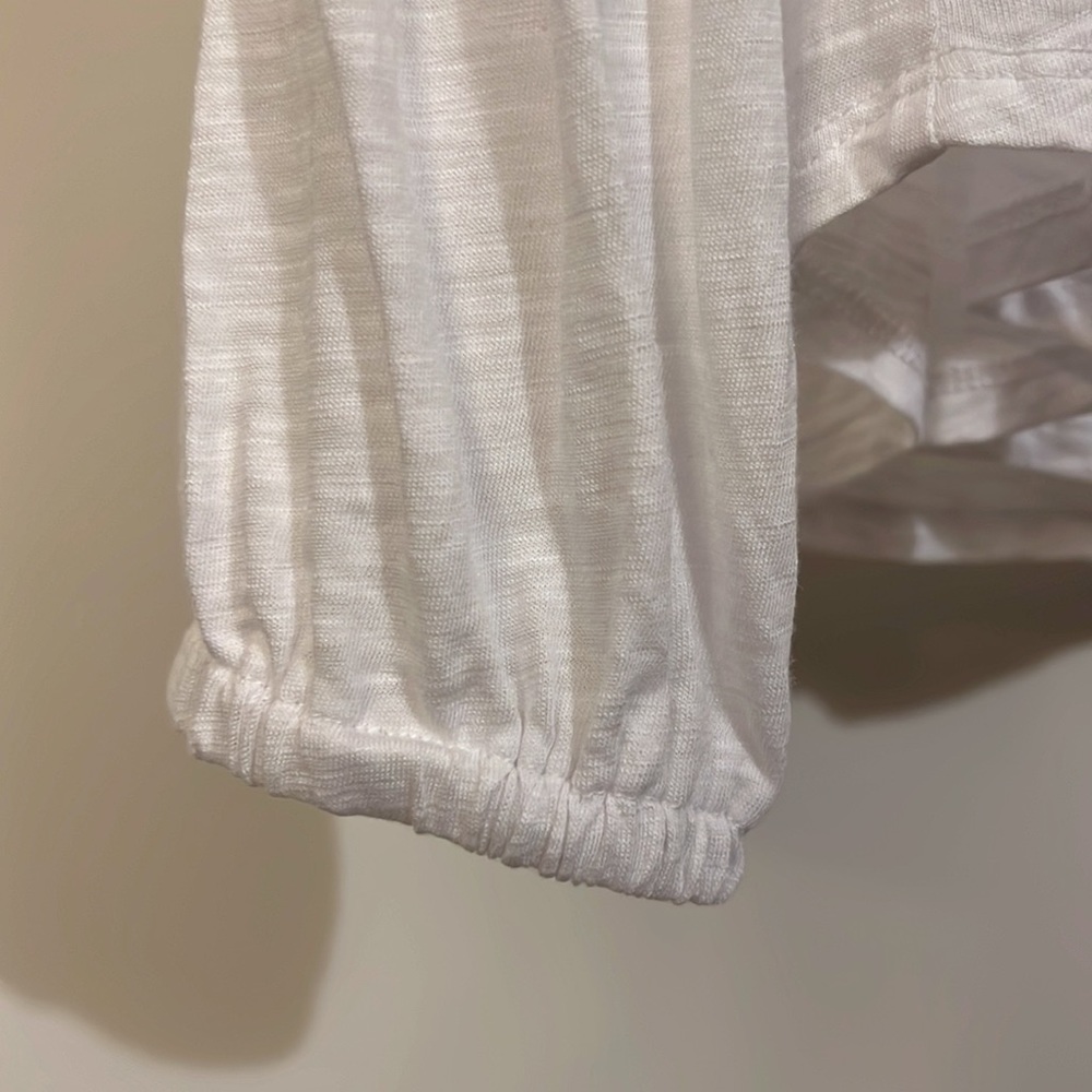 NYDJ Large White Split-Sleeve Tee - Picture 4 of 9